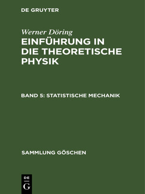 cover image of Statistische Mechanik